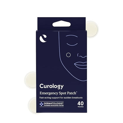 Curology Emergency Spot Pimple Patches for Face, Hydrocolloid Pimple Patches Fast-Acting, 40 Count