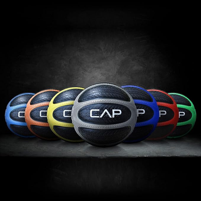 WF Athletic Supply Medicine & Exercise Ball - Durable Rubber & Consistent Weight Distribution; Comfort Textured Grip for Strength, Balance & Core Training, Multiple Choices Available