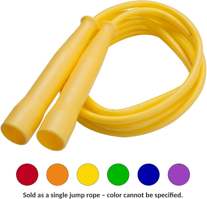 Champion Sports 8 Foot Licorice Jump Rope for Fitness, Assorted Colors - Speed Jump Ropes with Contoured Handles for Exercise, Cross Training, Boxing - Single Premium Skipping Rope for Kids, Adults