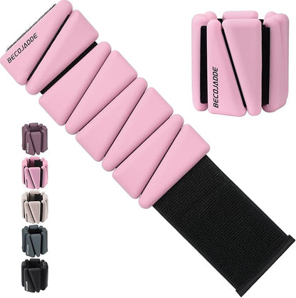 Ankle Weights Set of 2 (1 lb/2 lb/3 lb Each) Adjustable Wrist Weights for Women Men Wearable Arm Leg Weight for Pilates, Running, Walking, Workout, Yoga