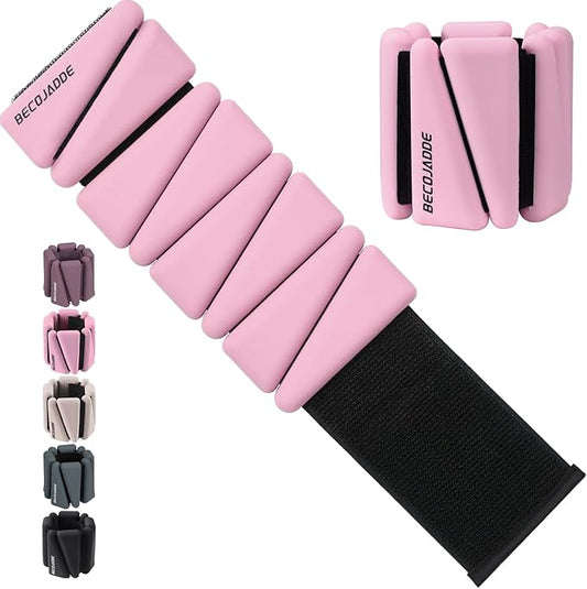 Ankle Weights Set of 2 (1 lb/2 lb/3 lb Each) Adjustable Wrist Weights for Women Men Wearable Arm Leg Weight for Pilates, Running, Walking, Workout, Yoga