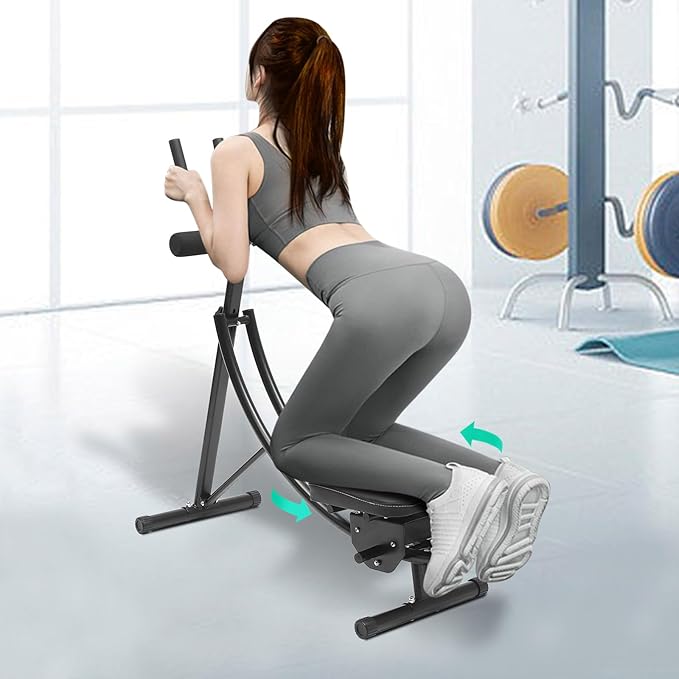 Workout Equipment for Home Gym, Foldable Core & Abdominal Exercise Machine, 150kg/330lbs Weight Capacity, Height Adjustable Abs Workout Equipment for Home Gym Strength Training