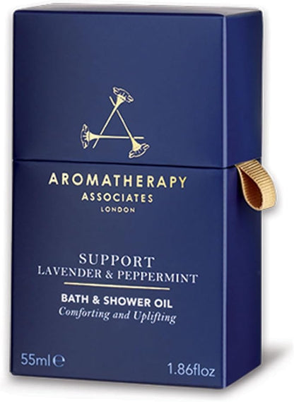 Aromatherapy Associates Support Equilibrium Bath and Shower Oil – Hydrating Oil with 3 Essential Oils to Uplift Mind, Body, and Spirit (1.86 oz)