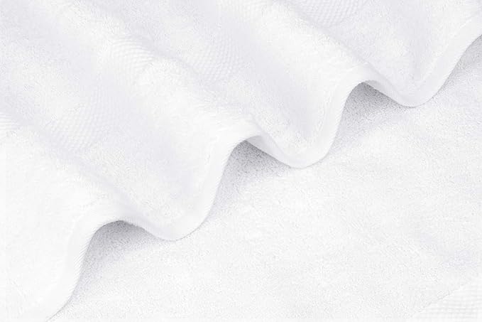 Luxury Bath Towel Set of 8 Pieces - 100% Turkish Cotton Highly Absorbent Towels for Bathroom, 2 Luxury Bath Towels 700GSM, 2 Hand Towels, 4 Washcloths, Gray White