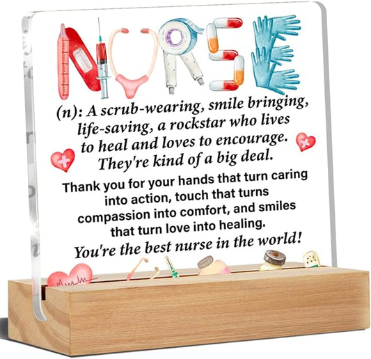 Nurse Gifts for Women, Best Nurse Gifts, Nurse Thank You Gifts Nursing Gifts Nurse Acrylic Desk Plaque Sign 4 x 4 Inches