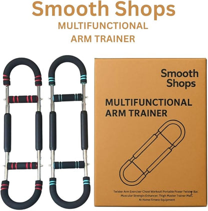 Smooth Shops® Twister Arm Trainer – Adjustable Resistance Chest Expander & Forearm Exerciser for Home Gym Fitness