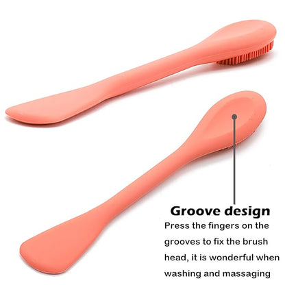 Silicone Face Mask Brush, Face Scrubber for Gentle Exfoliating & Hairless Moisturizers Applicator Tools for Apply Mud, Clay, Charcoal Mixed Mask, Cream, Lotion