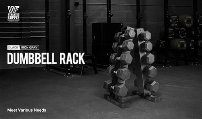 WF Athletic Supply Dumbbell Rack, 5-Tier A-Frame Dumbbell Rack for Dumbbell Storage, Color Options Available in Black/White/Green/Yellow/Red/Pink/Orange & Blue
