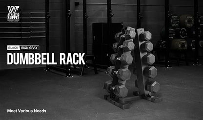 WF Athletic Supply Dumbbell Rack, 5-Tier A-Frame Dumbbell Rack for Dumbbell Storage, Color Options Available in Black/White/Green/Yellow/Red/Pink/Orange & Blue