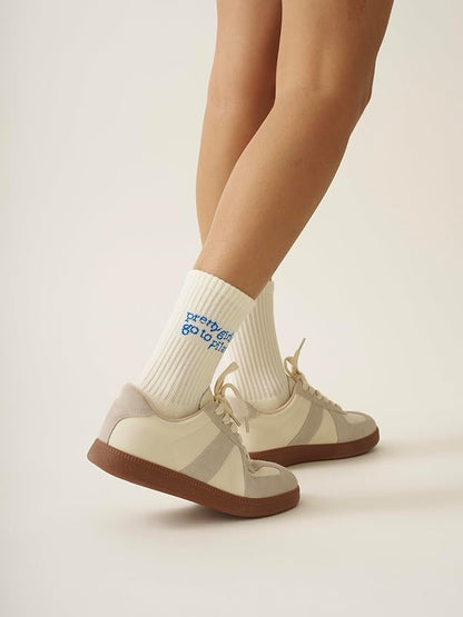 Crew Half Calf Grip Socks, Cutest Fruits Pilates Socks, Ruffle socks, Non-Slip, Barre Yoga Fitness