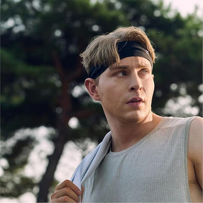 Non-Slip Headband (1 Pack) - Moisture Wicking Sports Sweatband for Men, Women & Youth - Athletic Workout Band for Running, Flag Football, Yoga, Tennis & Helmet Liner