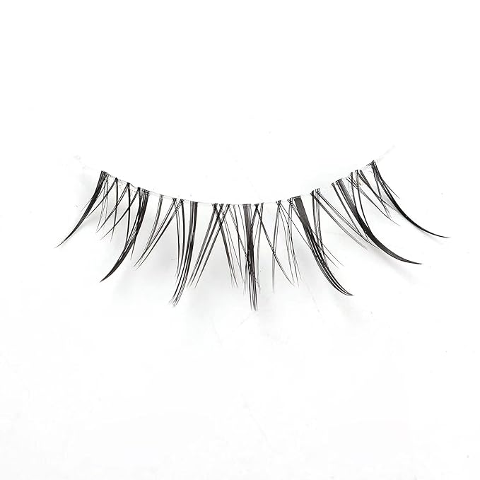Manga Lashes Natural Look Clear Band Eyelashes,Japanese Anime Lashes 5 Pack,Cat Eyes