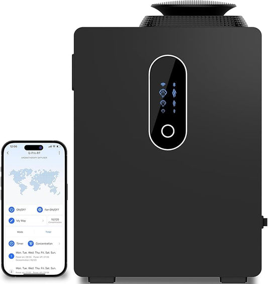 2025 Upgraded HVAC Scent Diffuser Machine Cover 6000 Sq.Ft With Wi-Fi Control for Large Room, 1000ml Scent Air Machine For Home, Waterless Cold Air Aromatherapy Essential Oil Diffuser for Hotel,Office