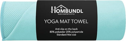 Yoga Mat Towel – Non-Slip, Sweat-Absorbent, Quick-Drying, Lightweight, and Machine Washable – Ideal for Bikram, Pilates, and Heated Workouts