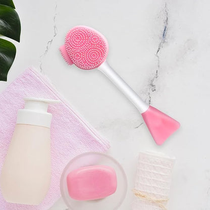 2pcs Silicone Face Scrubber Round Pads Face Mask Brush Exfoliating Lip Cleansing Facial Cleansing/Wash Brush Exfoliator Blackhead Skin Care Tool Makeup Removes Dead & Dry Skin for Women Men