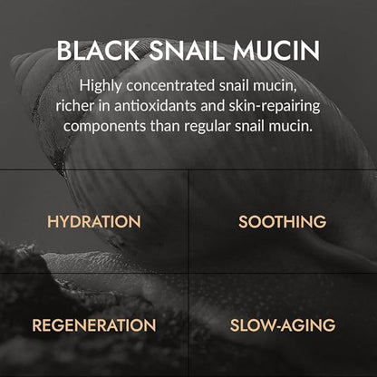 MIZON Black Snail All In One Cream Intensive Korean Skin Care Facial Moisturizing Snail Mucin Extract (2.54 fl oz)