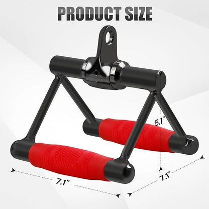 V-shaped Bar Straight Rotating Bar Curl LAT Pull Down Bar D Handle Double D Row Handle With PU Grip Environmentally Odorless, Lat Pulldown Attachments Cable Machine Attachment for Home Gym