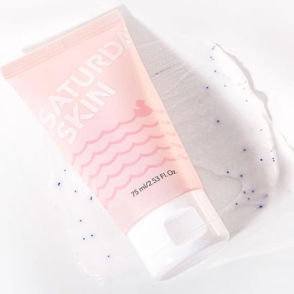 Saturday Skin Rub-A-Dub Refining Peel Gel Facial Cleansing Gels, Facial Polishes Washes with Natural Fruit Enzymes, Gentle Exfoliator Scrub for All Skin Types, Korean Skin Care (2.53 Fl. Oz. (75ml))