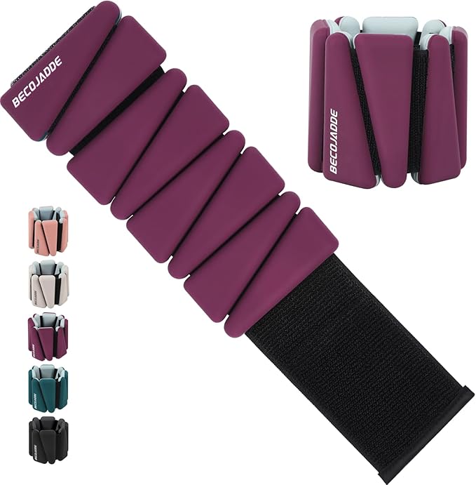 Ankle Weights Set of 2 (1 lb/2 lb/3 lb Each) Adjustable Wrist Weights for Women Men Wearable Arm Leg Weight for Pilates, Running, Walking, Workout, Yoga