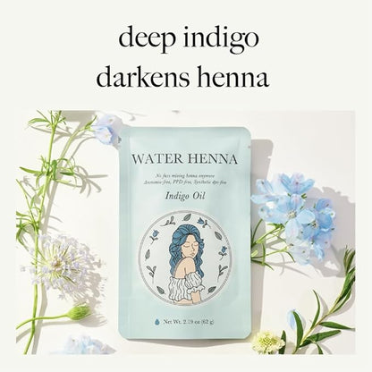 Korean Indigo Hair Dye 1 Sets 4.4 fl oz (130g) - 30 min and Easy Application, PPD-free, Synthetic dye-free liquid Formula, Made in Korea,