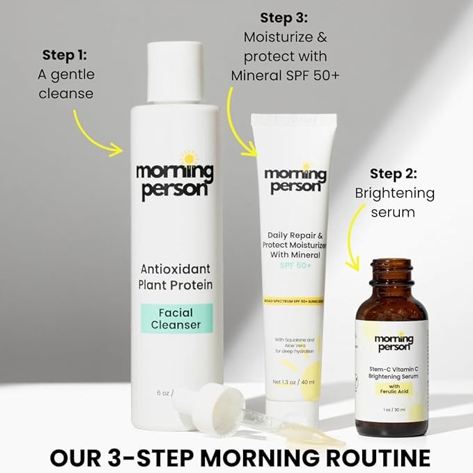 Antioxidant Plant Protein Facial Cleanser - Calming And Soothing With Green Tea And Aloe Vera - Hydrating And De-Puffing - Sulfate and Paraben Free