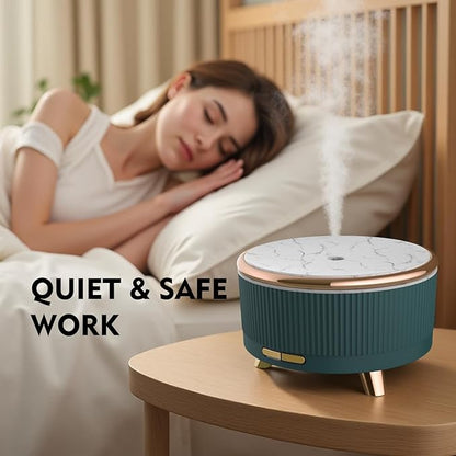 500ML Essential Oil Diffuser: Ultrasonic Aroma Diffuser with Remote Control for Spa Hotel Yoga Room - Humidifier for Bedroom with 7-Color Night Lights & Auto Shut-Off for Nursery/Women Home Relaxation