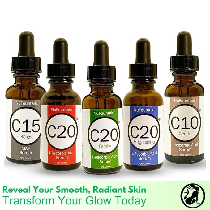 NuFountain® C20® Ferulic HAND CRAFTED C20 L-Ascorbic Acid Serum. Made Fresh When Ordered