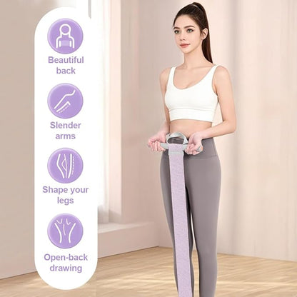 Fabric Resistance Band with Handles, Full-Body Excercise Elastic Bands with Massage Ball Set Pedal Resistance Band for Strength Training, Workout Equipment