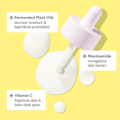 Beekman 1802 Oh Mega Milk Facial Oil - Hydrating Vitamin C & Niacinamide Serum - Repairs Skin Barrier - For Dry/Aging Skin - Fragrance Free & Sensitive Safe