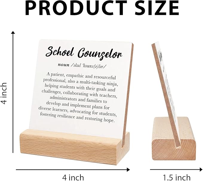 Mental Health Gift, Positivity Recovery Self Care Sign, Mental Health Matters Wood Sign With Wooden Stand for School, Motivational Gift for Psychologist School Counselor Student Boy Girl Best Friends