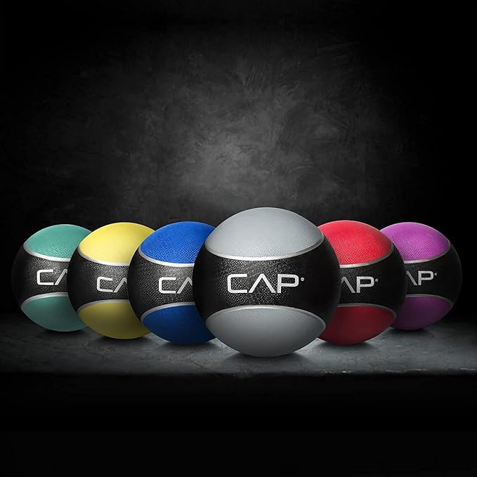 WF Athletic Supply Medicine & Exercise Ball - Durable Rubber & Consistent Weight Distribution; Comfort Textured Grip for Strength, Balance & Core Training, Multiple Choices Available