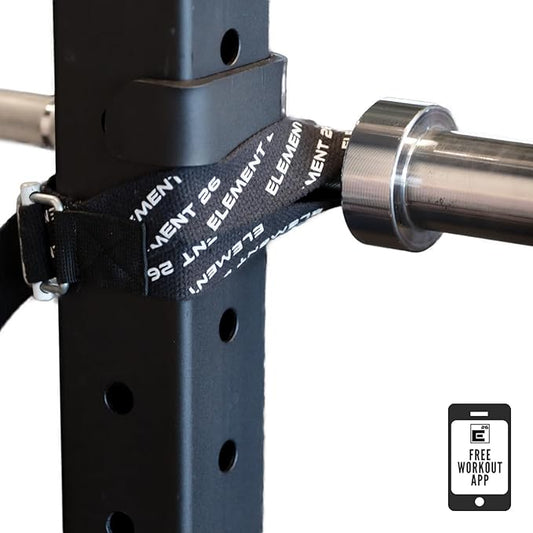 BarBelts Squat Rack Accessory (Sold as a Pair) - Lock The Barbell Into The Rack To Turn Squat Racks Into a Full Gymnastics Suite - Gymnastics Bar - Functional Fitness - Muscle Ups - Home Gym