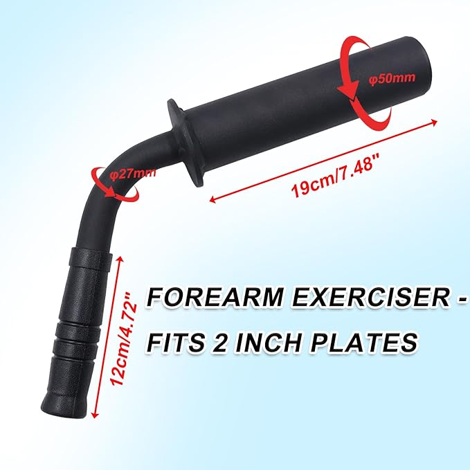 Wrist Forearm Strengthener Fits 2 Inch Weight Plates, Arm Wrestling Hammer Bar with Barbell Clamp, Heavy-Duty Wrist Strength Equipment for Grip and Forearm Workout