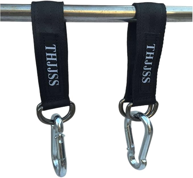 Hammock Tree Swing Straps Kit,Short Hanging Straps 2 Pack with 2 Heavy Duty Hook Clasps(Holds 440lbs) for Swing Hammocks Seat Pulley System Gym Equipment