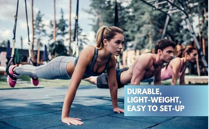 Suspension Trainer | Full Body Workout System | Strength & Resistance Training Kit with Door Anchor, Handles, and Carrying Bag – Perfect for Home, Gym, and Travel