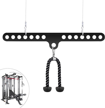Double to Single Adaptor Plate LAT T Bar Row Pull Up Down Accessories Tricep Rope Cable Crossover Machine Attachments Workout Weight Spreader Bar Pulley System Landmine D Handles for Home Gym