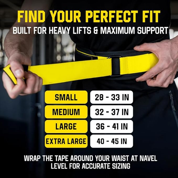 GRIPZILLA Weight Lifting Belt for Men & Women – Gym Belt for Back Support, Powerlifting, Deadlifts, Squats, Bodybuilding, Workout, Cross Training, Quick Lock Buckle Weightlifting Belt, Fitness Gear