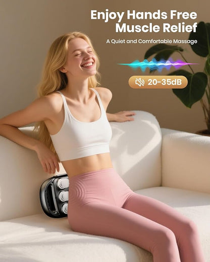 6-Head Massage Gun, Deep Tissue Back Massager with 32 Adjustable Intensities & 9 Modes, Electric Percussion Massager, Gun Tool for Back/Shoulders/Legs/Arms/Neck & Full Body Muscle Pain Relief