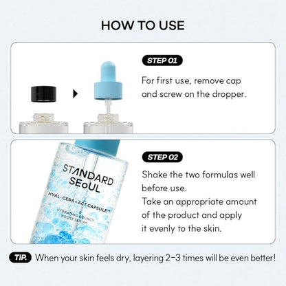 Korean Ceramide Ultra Hydrating Face Serum with 10% Ceramide Active Ball, hyaluronic acid, korean essence, Hydrating Serum, K-beauty serum (Hydrating)