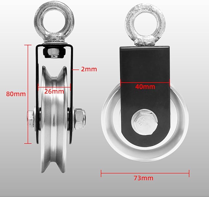 Bracket Aluminium Pulley Carrying Fitness Pulley Roller Wheel for Gym Equipment Home Accessories Gym Wheel