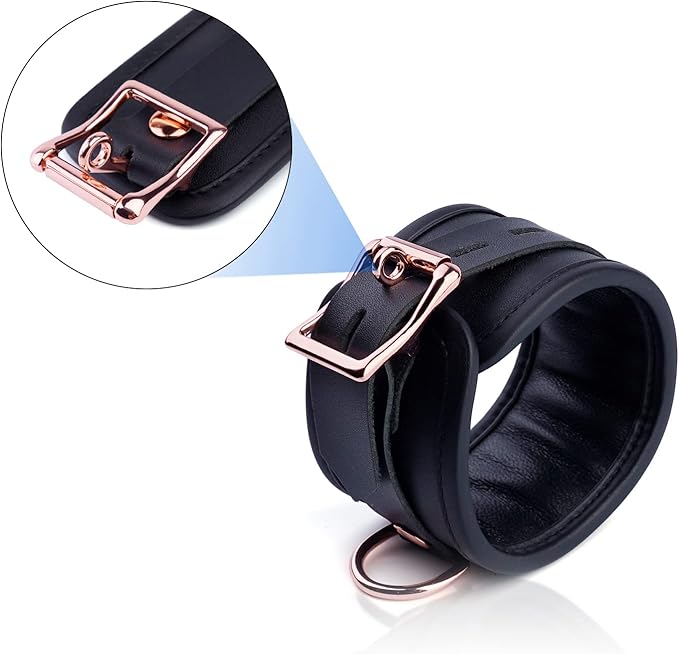 Soft Adjustable Straps Set PU Leather Kit for Hand-Wrist-Ankle Home Gym Sports