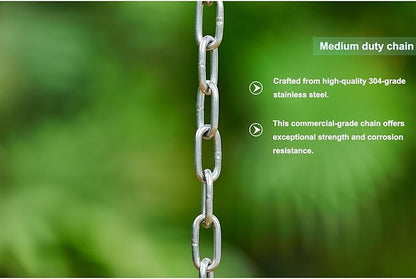 2 Pack Heavy Duty Extension Chain with 2 Quick Links for Punching Bags Hammocks Swing Chairs - 550 Lbs Capacity - 31.5 Inches Length