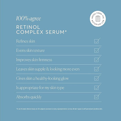 Naturium Retinol Complex Serum, Encapsulated Retinols & Bakuchiol, Refining & Smoothing Facial Serum, 1 oz