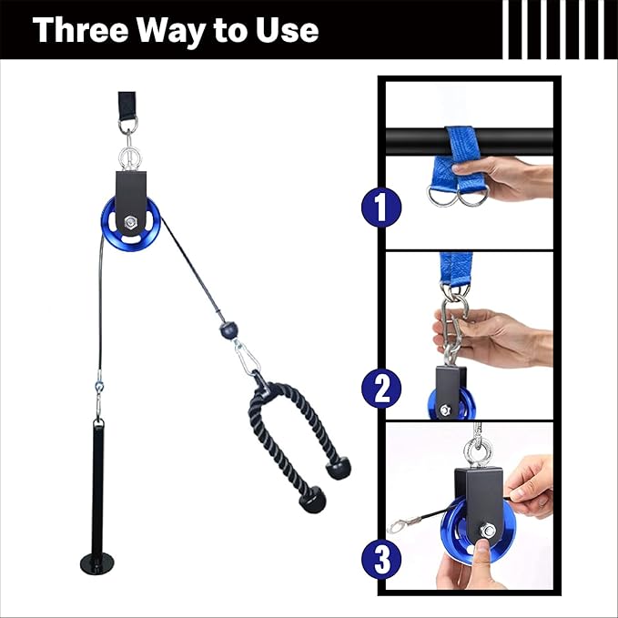 Pulley system for home gym, Aluminum GYM Pulley Wheel Universal Aluminum Alloy Bearing Pulley Wheel for Cable Machine Gym Equipment Part Garage Door