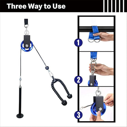 Pulley system for home gym, Aluminum GYM Pulley Wheel Universal Aluminum Alloy Bearing Pulley Wheel for Cable Machine Gym Equipment Part Garage Door