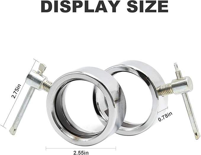 Olympic Barbell Spin-Lock Collars for 2" Olympic Bar Screw Clamps Hex Nut Anti-Slip Collars Dumbell Weight Lifting, Pack of 2 (C)
