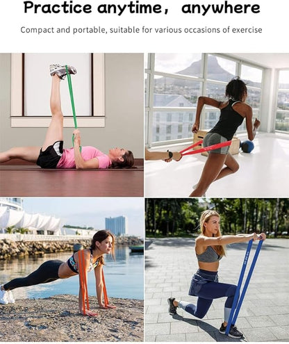 Pull Up Assist Bands Set, 5 Resistance Bands 15-125 lbs, Exercise Bands with Storage Bag, Workout Fitness Training