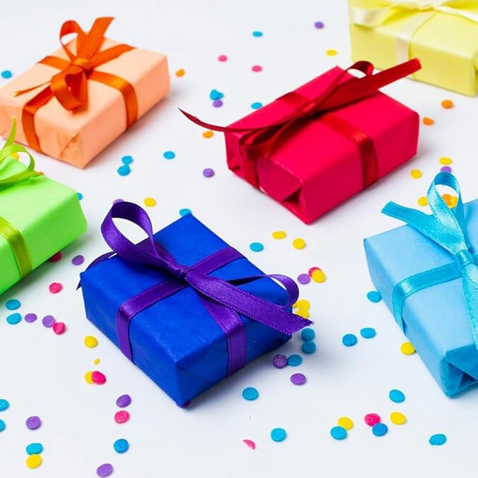 1" Width x 100 Yards Satin Ribbon, Purple Ribbon Perfect for DIY Craft, Bows, Gift Wrapping, Flower Bouquet, Valentine's Day, Christmas and Halloween Party Decoration