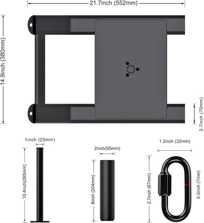 Kipika Weight Sled, Workout Sled, Fitness Strength Training Sled, Speed Training Sled for Athletic Exercise, Speed Improvement, Easily Through Obstacles, Suitable for 1" & 2" Weight Plate