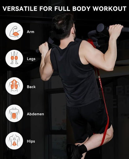 SUNPOW Pull Up Assistance Bands, Resistance Bands Set of 5 for Working Out, Pull Up Bands, Exercise Bands for Muscle Training, Stretching, Yoga, Physical Therapy for Men Women